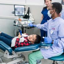 child getting dental care